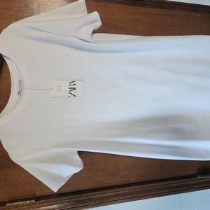 NWT ZARA Ribbed Design Cotton TSHIRT Dress Size M